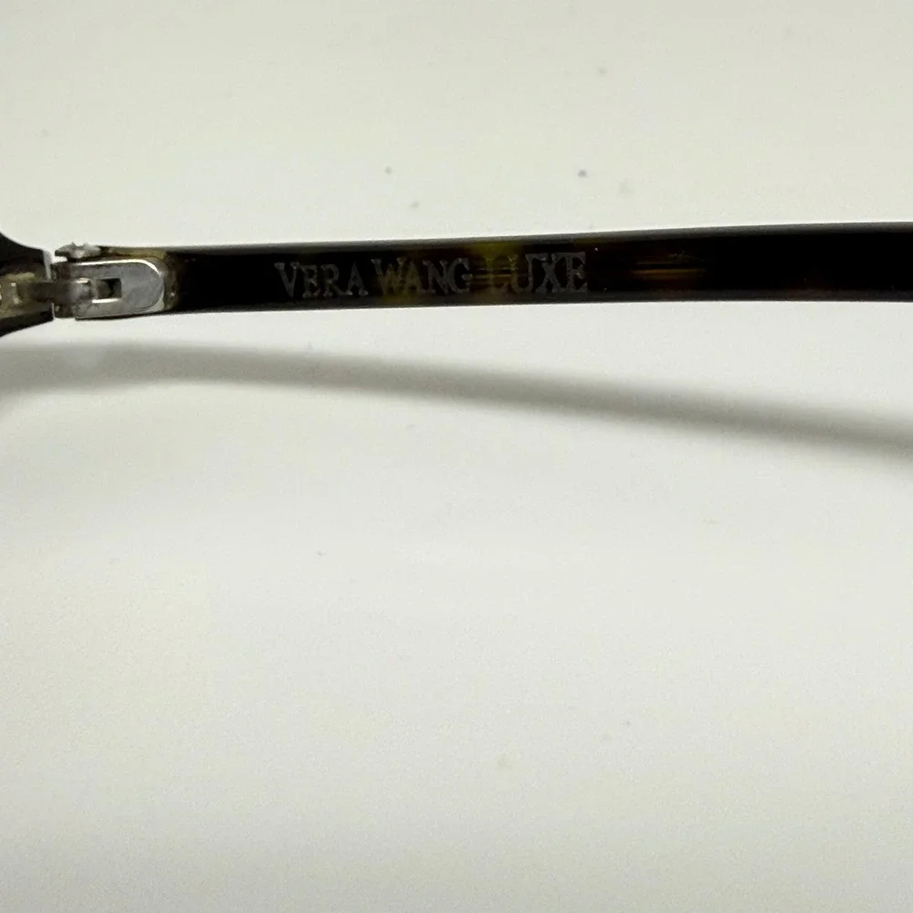 Vera Wang Luxe Librarian Tortoise Shell Oval Eyeglasses 49-17-135